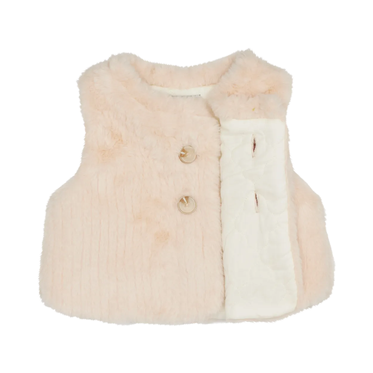 Tinge Gilet | Soft Sand Teddy