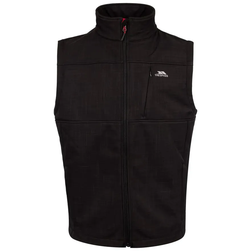 Trespass L Black Mens Softshell Baro Gilet