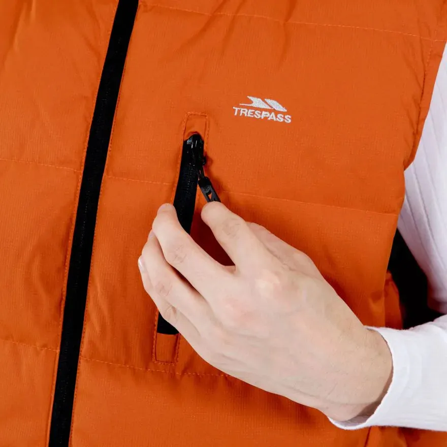 Trespass M Burnt Orange Clasp Padded Gilet