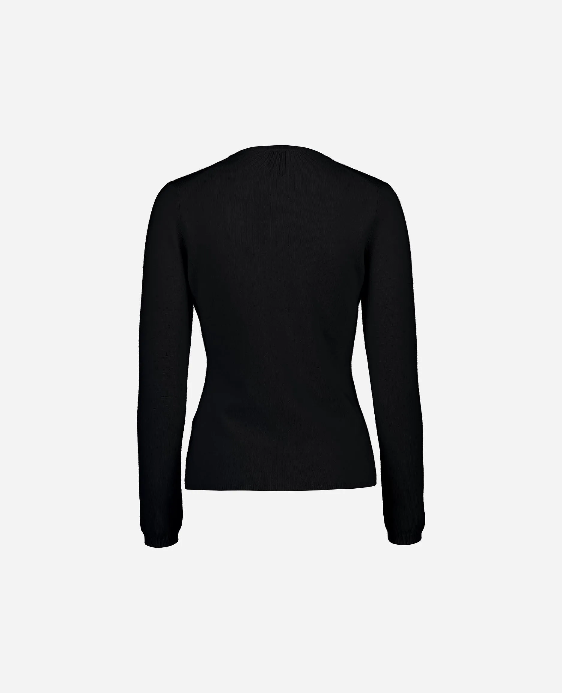 V-Pullover aus Cashmere in Schwarz