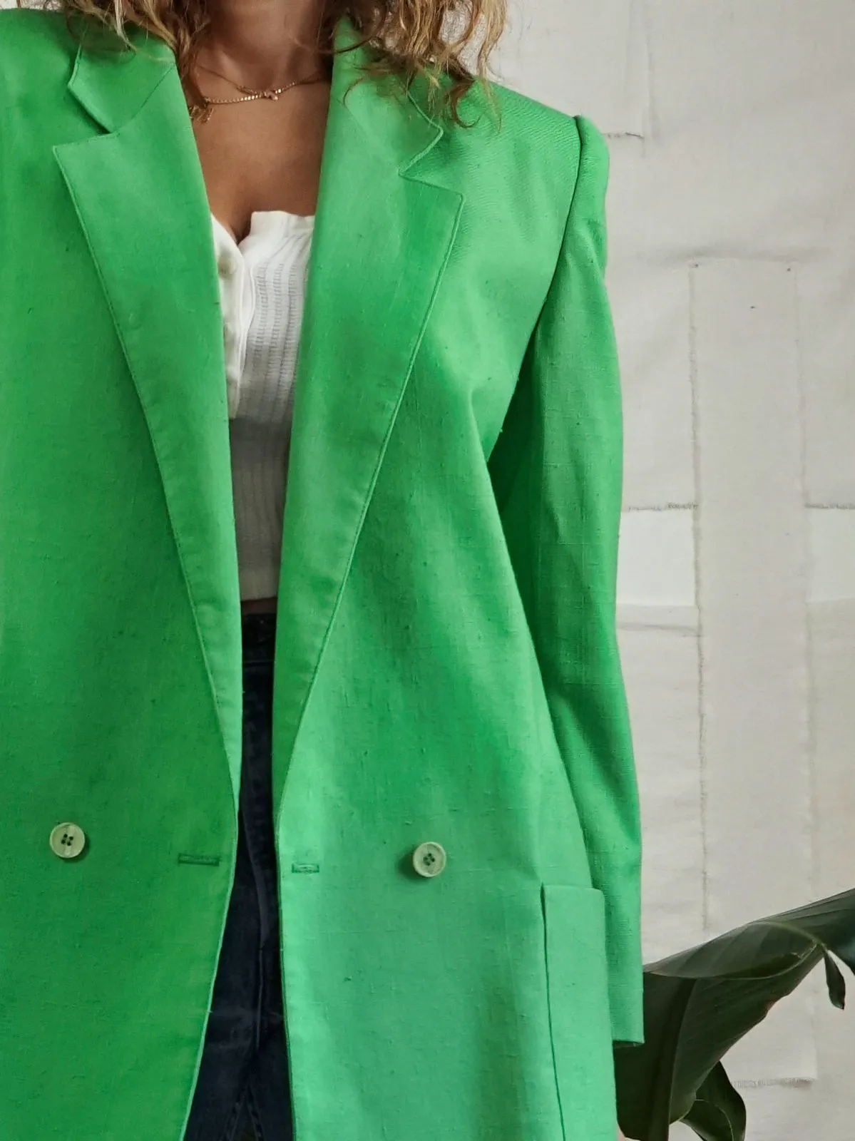 Vintage Shamrock Boxy Blazer Jacket