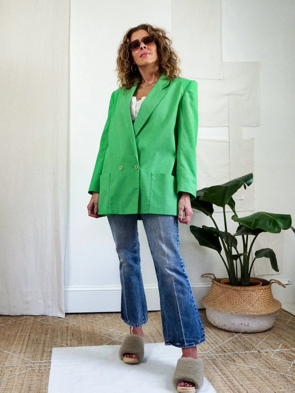 Vintage Shamrock Boxy Blazer Jacket