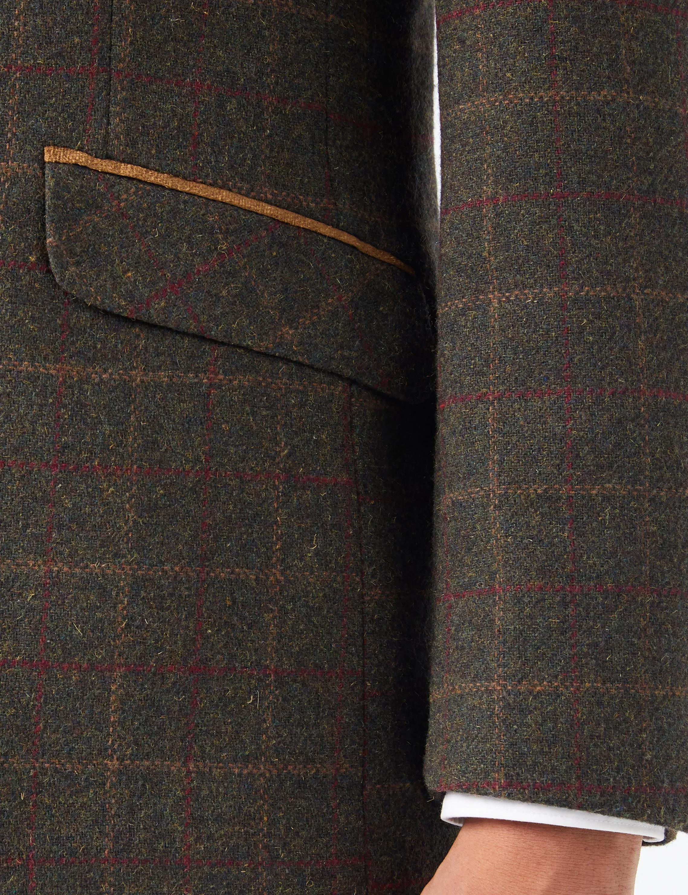 VITORI - GREEN TWEED CHECK JACKET