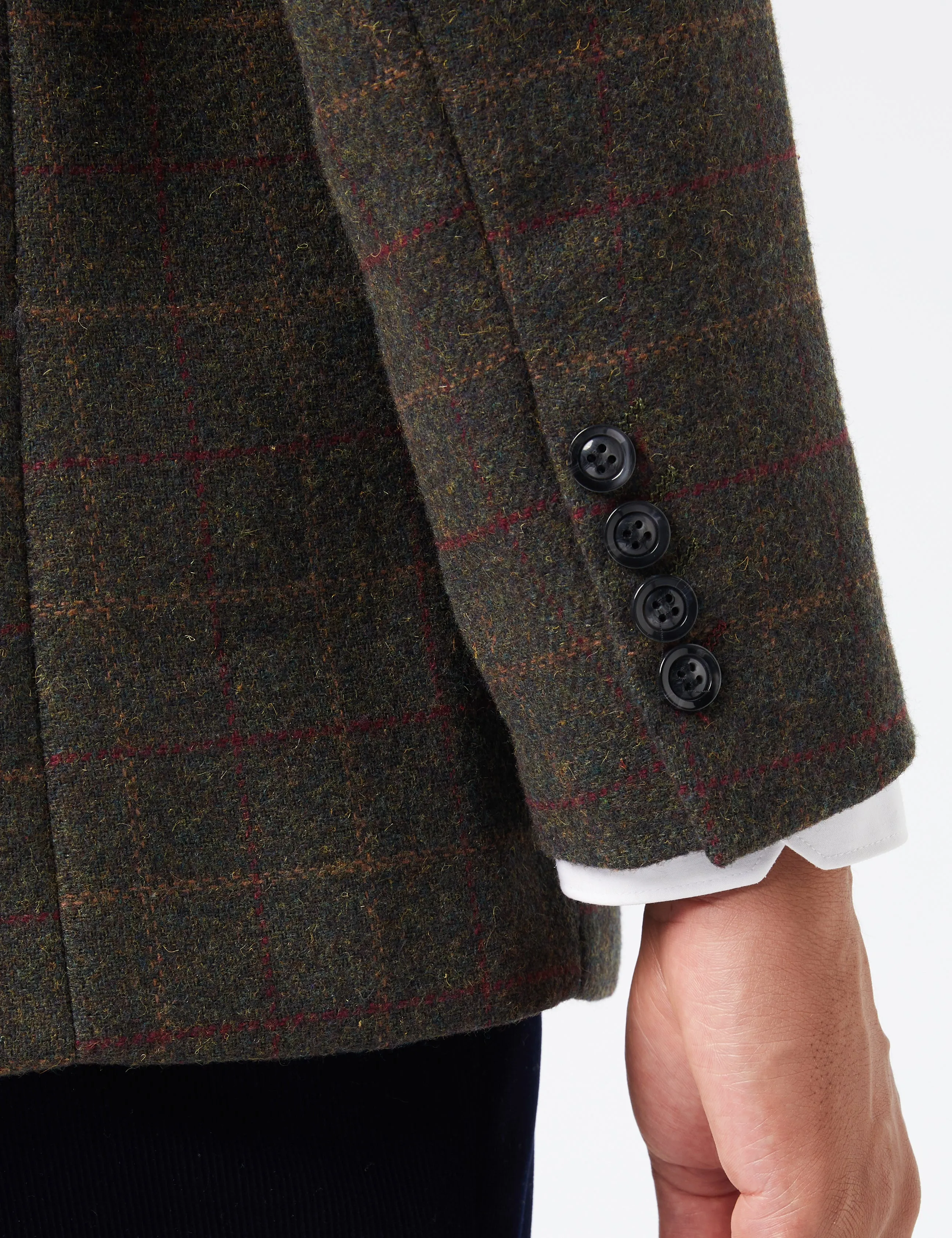 VITORI - GREEN TWEED CHECK JACKET